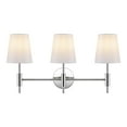 thumbnail image 1 of SAFAVIEH Darya 3-Light LED Chrome Metal Wall Sconce with White Shade, 1 of 5