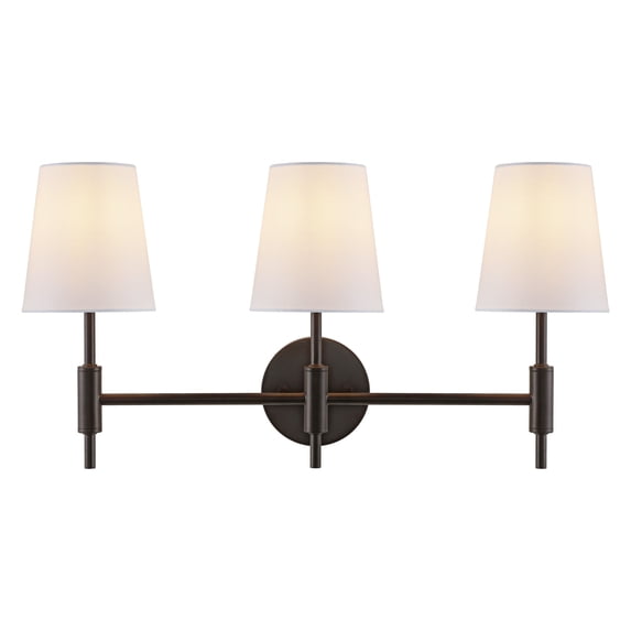 SAFAVIEH Darya 3-Light LED Orb Metal Wall Sconce with White Shade