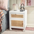 thumbnail image 1 of SAFAVIEH Dave 1-Drawer 1 Door Nightstand White / Natural, 1 of 7