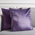 thumbnail image 1 of SAFAVIEH Davina Solid Pillow, 22" x 22", Purple, Set of 2, 1 of 5
