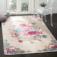 thumbnail image 1 of SAFAVIEH Daytona Parker Floral Polyester Area Rug, Cream/Blue, 3' x 5', 1 of 6
