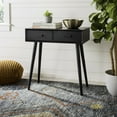 thumbnail image 1 of SAFAVIEH Dean 2 Drawer Modern Solid Console Table, Black, 1 of 11