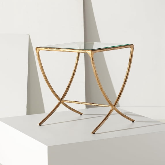 SAFAVIEH Debbie Accent SFV9523A End Table, Brass