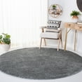 thumbnail image 1 of Safavieh Decora Shaggy Finola Solid Shag Area Rug, Dark Gray, 6'7" x 6'7" Round, 1 of 10