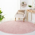 thumbnail image 1 of Safavieh Decora Shaggy Finola Solid Shag Area Rug, Pink, 6'7" x 6'7" Round, 1 of 10