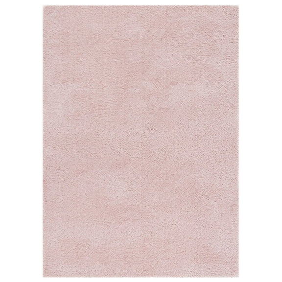 SAFAVIEH Decora Shaggy Finola Solid Shag Area Rug, Pink, 6'7" x 6'7" Square