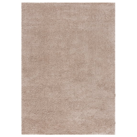 SAFAVIEH Decora Shaggy Finola Solid Shag Area Rug, Tan, 5'3" x 7'7"
