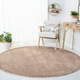 thumbnail image 1 of Safavieh Decora Shaggy Finola Solid Shag Area Rug, Tan, 6'7" x 6'7" Round, 1 of 7