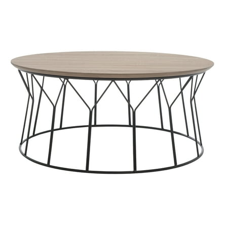 SAFAVIEH Deion Retro Mid-Century Wood Coffee Table, Light Grey