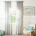 thumbnail image 1 of SAFAVIEH Delancey Grommet Curtain Window Panel, 52" x 84", Grey, 1 of 3