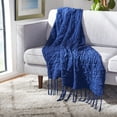 thumbnail image 1 of SAFAVIEH Delena Throw Blanket Indigo, 1 of 2