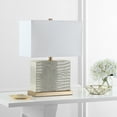 thumbnail image 1 of SAFAVIEH Delia 20.5 in. H Rectangular Faux Table Lamp, Cream Faux Alligator, 1 of 5