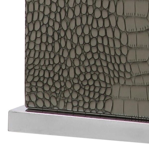 SAFAVIEH Delia 20.5 in. H Rectangular Faux Table Lamp, Faux Alligator
