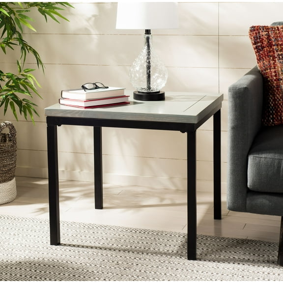 SAFAVIEH Dennis Transitional Wood Side Table, French Gray