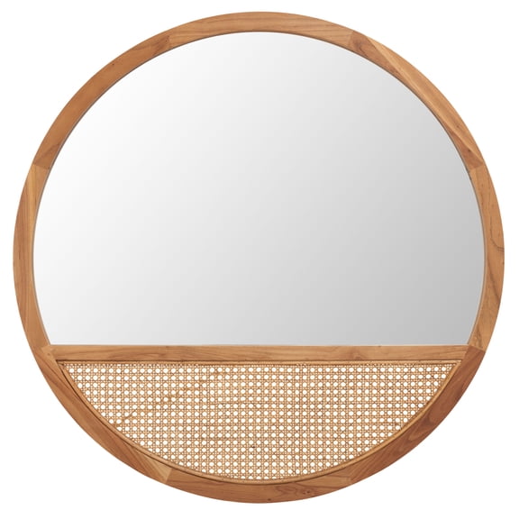 SAFAVIEH Derby 35.5 in. Solid Frame Mirror, Natural