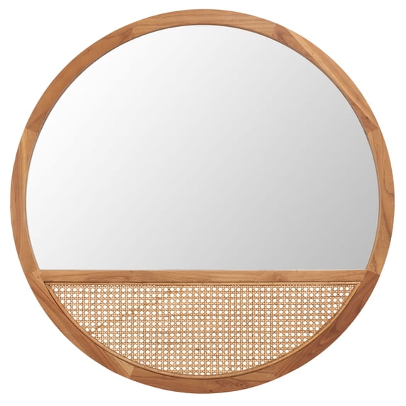 SAFAVIEH Derby 35.5 in. Solid Frame Mirror, Natural
