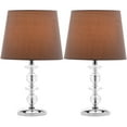 thumbnail image 1 of SAFAVIEH Derry 15 in. Crystal Table Lamp with Light Grey Polyester Shade, Set of 2, 1 of 8