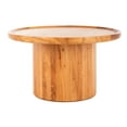 thumbnail image 1 of SAFAVIEH Devin Solid Round Pedestal Coffee Table, Natural Brown, 1 of 7