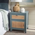 thumbnail image 1 of SAFAVIEH Devon 1-Drawer 1 Door Nightstand Blue Grey /Natural, 1 of 14