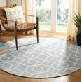 thumbnail image 1 of Safavieh Dhurries Addison Geometric Area Rug, Blue/Ivory, 6' x 6' Round, 1 of 11