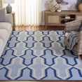 thumbnail image 1 of Safavieh Dhurries Alexis Geometric Area Rug, Light Blue/Dark Blue, 6' x 9', 1 of 7