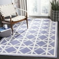 thumbnail image 1 of Safavieh Dhurries Anne Geometric Area Rug, Purple/Ivory, 5' x 8', 1 of 11