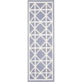 thumbnail image 1 of SAFAVIEH Dhurrie Anne Geometric Moroccan Wool Runner Rug, Purple/Ivory, 2'6" x 6', 1 of 4