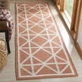thumbnail image 1 of Safavieh Dhurries Anne Geometric Runner Rug, Red/Ivory, 2'6" x 12', 1 of 8