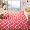 thumbnail image 1 of Safavieh Dhurries Astrid Geometric Area Rug, Red/Ivory, 9' x 12', 1 of 11