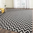 thumbnail image 1 of Safavieh Dhurries Bentley Geometric Area Rug, Black/Ivory, 8' x 8' Square, 1 of 8
