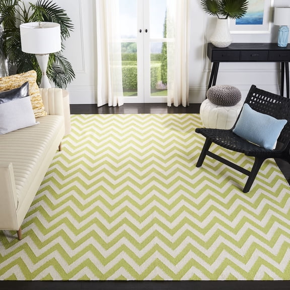 Safavieh Dhurries Bentley Geometric Area Rug, Green/Ivory, 9' x 12'