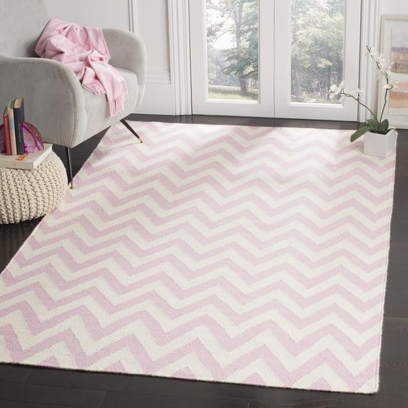 Safavieh Dhurries Bentley Geometric Area Rug, Pink/Ivory, 4' x 6'