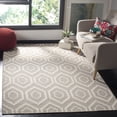 thumbnail image 1 of Safavieh Dhurries Bianca Geometric Area Rug, Gray/Ivory, 6' x 6' Square, 1 of 8