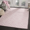thumbnail image 1 of Safavieh Dhurries Bianca Geometric Area Rug, Pink/Ivory, 8' x 8' Square, 1 of 8
