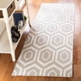 thumbnail image 1 of Safavieh Dhurries Bianca Geometric Runner Rug, Gray/Ivory, 2'6" x 14', 1 of 8