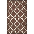 thumbnail image 1 of SAFAVIEH Dhurrie Brad Geometric Moroccan Wool Area Rug, Brown/Ivory, 2'6" x 4', 1 of 3