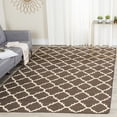 thumbnail image 1 of Safavieh Dhurries Brad Geometric Area Rug, Brown/Ivory, 3' x 5', 1 of 8