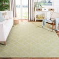 thumbnail image 1 of Safavieh Dhurries Brad Geometric Area Rug, Light Green/Ivory, 8' x 10', 1 of 10