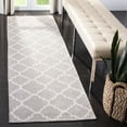 thumbnail image 1 of Safavieh Dhurries Brad Geometric Runner Rug, Gray/Ivory, 2'6" x 8', 1 of 8