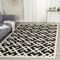 thumbnail image 1 of Safavieh Dhurries Brianna Geometric Area Rug, Black/Ivory, 10' x 14', 1 of 11
