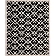 thumbnail image 1 of SAFAVIEH Dhurrie Brianna Geometric Moroccan Wool Area Rug, Black/Ivory, 6' x 9', 1 of 2