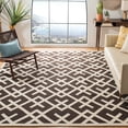 thumbnail image 1 of Safavieh Dhurries Brianna Geometric Area Rug, Brown/Ivory, 10' x 14', 1 of 11