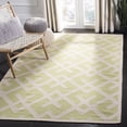 thumbnail image 1 of Safavieh Dhurries Brianna Geometric Area Rug, Light Green/Ivory, 6' x 9', 1 of 8