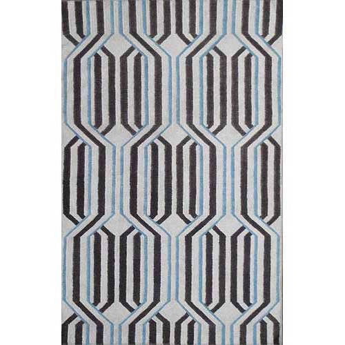 Handwoven Ivory Geometric Wool 8' x 10' Area Rug