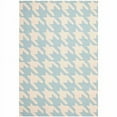 thumbnail image 1 of SAFAVIEH Dhurrie Cherlyn Geometric Tessellation Wool Area Rug, Light Blue/Ivory, 6' x 9', 1 of 4