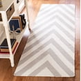 thumbnail image 1 of Safavieh Dhurries Deborah Geometric Runner Rug, Gray/Ivory, 2'6" x 10', 1 of 8