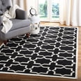 thumbnail image 1 of Safavieh Dhurries Diana Geometric Area Rug, Black/Ivory, 4' x 6', 1 of 8