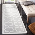 thumbnail image 1 of Safavieh Dhurries Diana Geometric Runner Rug, Gray/Ivory, 2'6" x 6', 1 of 8