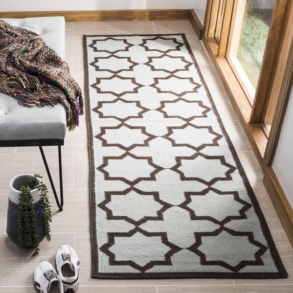 Safavieh Dhurries Diana Geometric Runner Rug, Light Blue, 2'6" x 6'