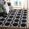 thumbnail image 1 of Safavieh Dhurries Edgar Geometric Area Rug, Black/Ivory, 4' x 6', 1 of 8